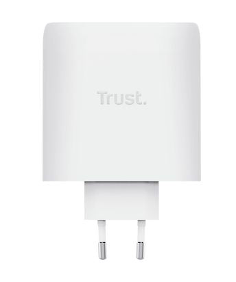 Cargador Trust Maxo GaN 100W 2xUSB-C Blanco (25528)