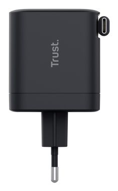 Cargador Trust Maxo Retráctil 65W USB-C Negro (25805)