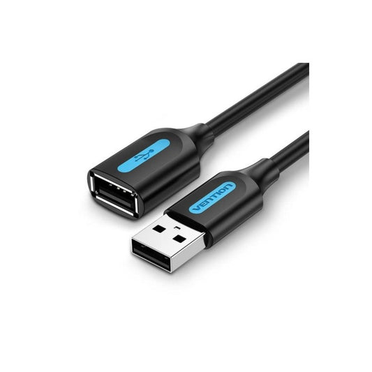 CABLE ALARGADOR USB-A 2.0 VENTION TIPO USB-A/M - USB-A/H 480MBPS 1M BLACK