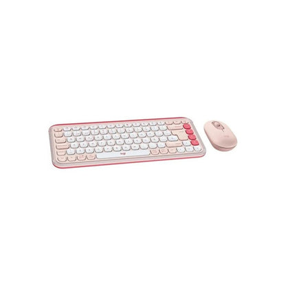 TECLADO + RATON LOGITECH POP ICON WIRELESS ROSE/WHITE