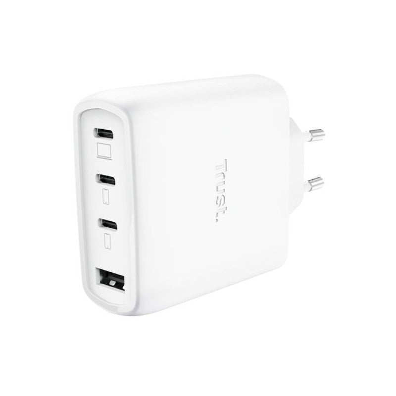 CARGADOR TRUST MAXO 3XUSB-C 1XUSB-A 65W + CABLE USB-C 2M WHITE