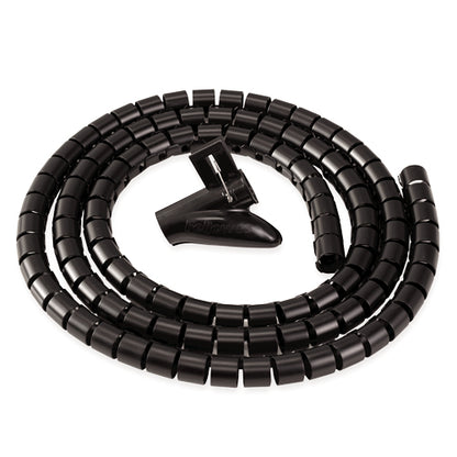 Organizador de cables zip 20mm de diametro 2 metros de longitud negro