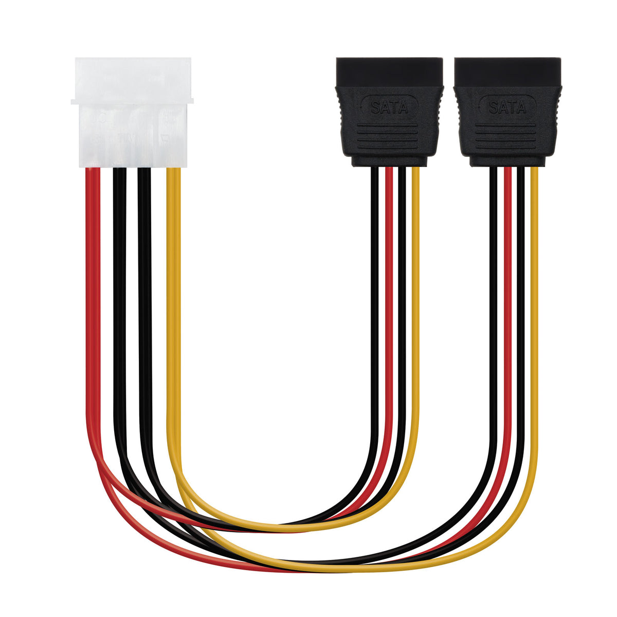 Nanocable 2xSATA a Molex (4-pin) 20cm (10.19.0101-OEM)