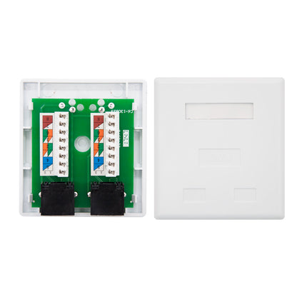 ROSETA DE PARED NANOCABLE 2XRJ45 CAT.6 UTP WHITE (10.21.1502)