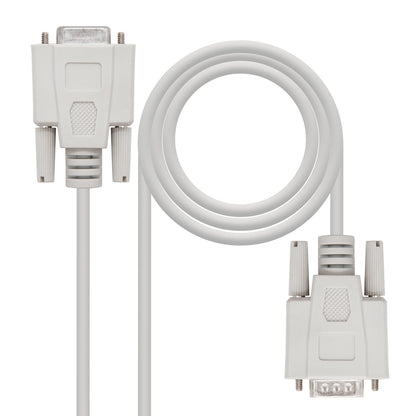 CABLE SERIE NANOCABLE RS232 DB9/M - DB9/H 3M WHITE (10.14.0203)