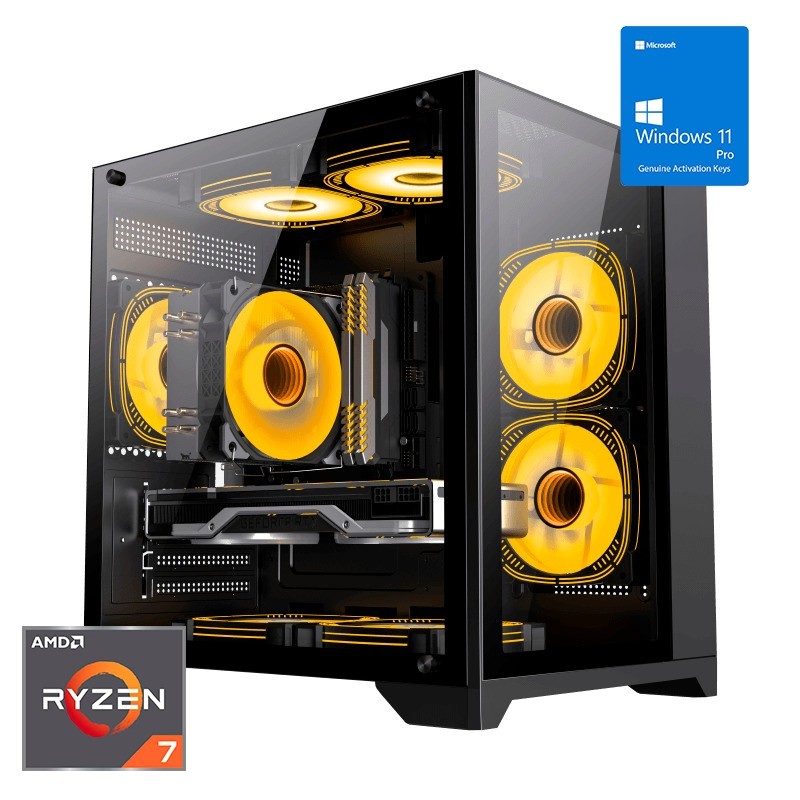 ORDENADOR GAMING INFINITY MINI RGB R7 7700X/16G DDR5/SSD1TB NVME/WIFI+BT/REF.LIQ/700W/W11PRO