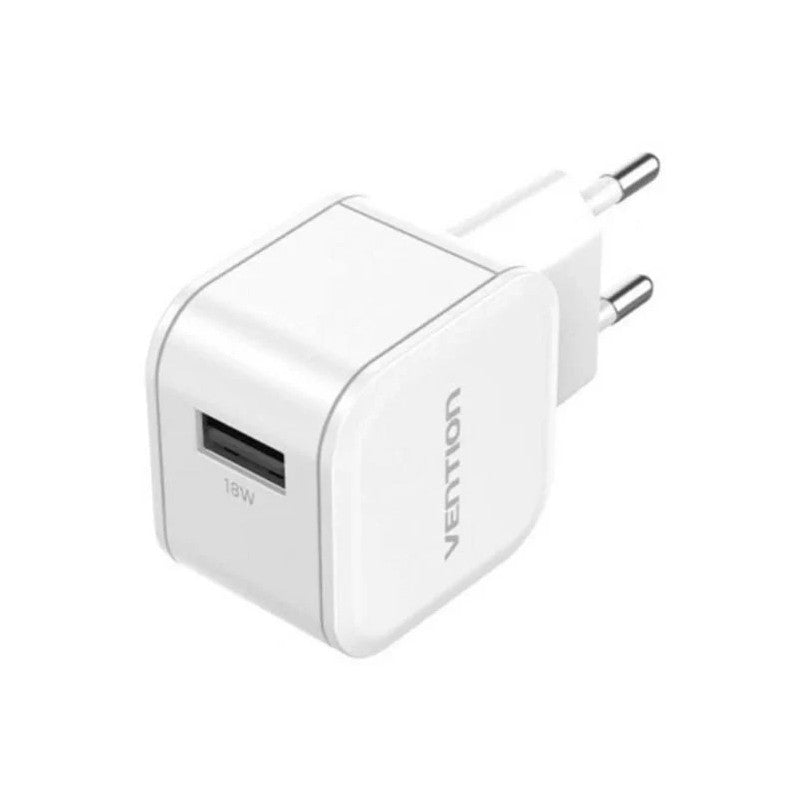 CARGADOR DE PARED VENTION GAN USB -A 18W WHITE