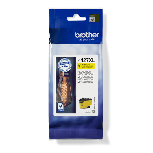 Brother LC427XL Yellow Original Ink Cartridge - LC427XLY. 5,000 Pages