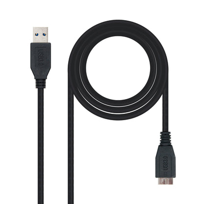 Nanocable USB-A/M a mUSB-B/M 1m Negro (10.01.1101-BK)