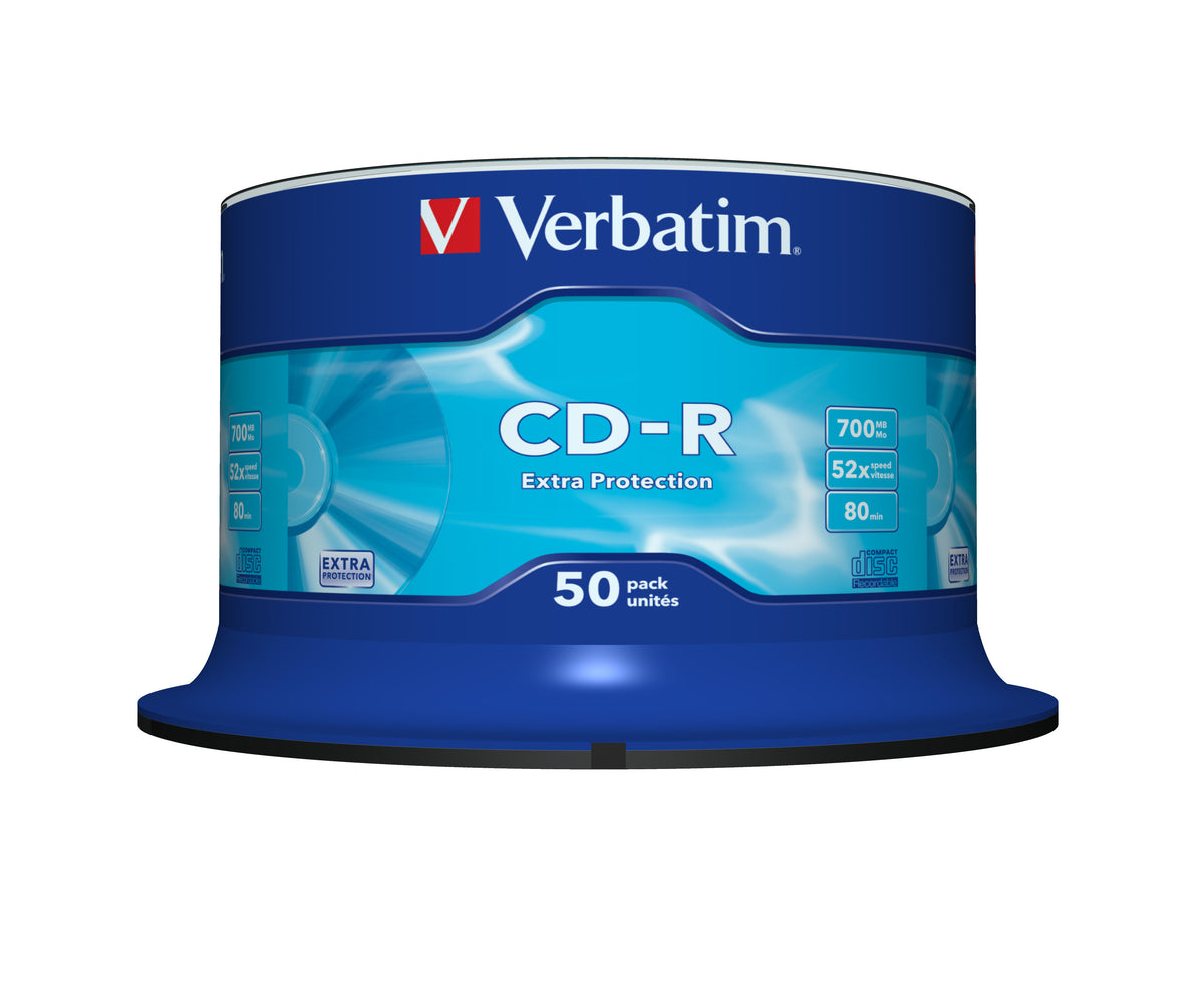 Verbatim Cd - r 700 mb 80 min 52x tarrina 50 uds (43351)