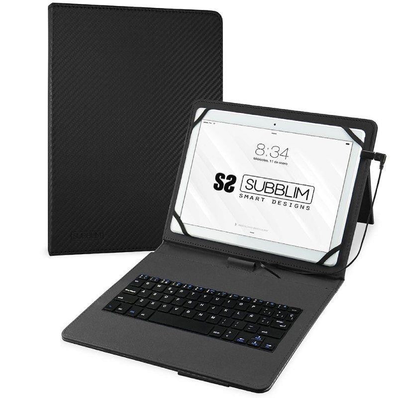 FUNDA SUBBLIM CON TECLADO KEYTAB PRO USB-C TABLET 10.1-11" BLACK