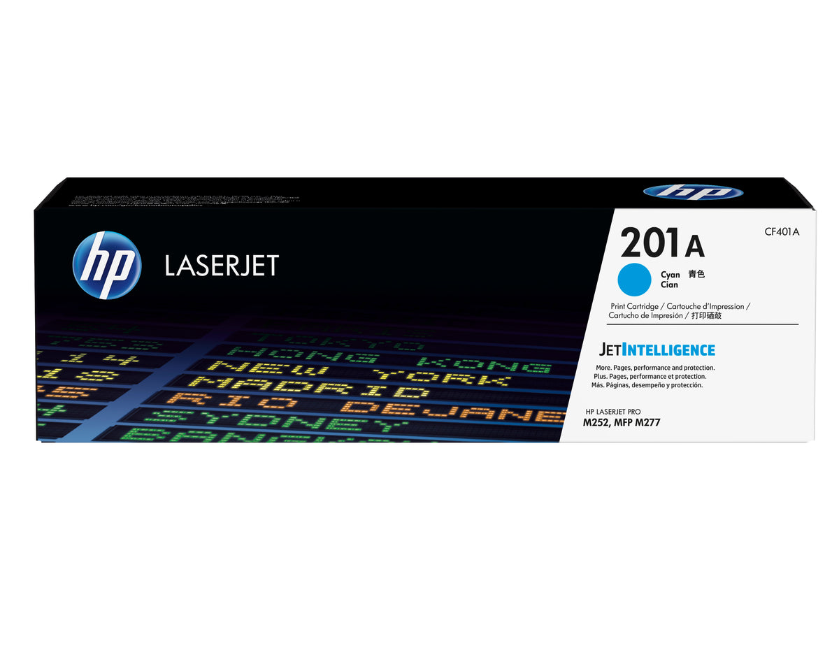 HP CF401A Cyan Cartucho de Toner Original - 201A. 1.400 Paginas
