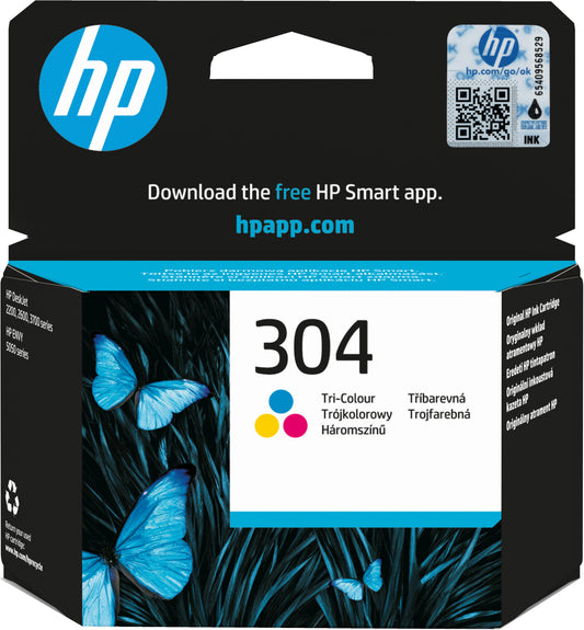 HP 304 Color Original Ink Cartridge - N9K05AE. 100 Pages