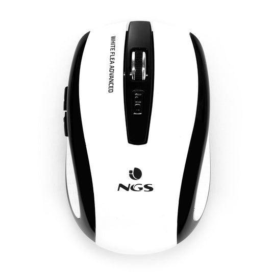Ratón NGS Óptico RF 1600dpi Blanco (FLEA ADVANCE WHITE)