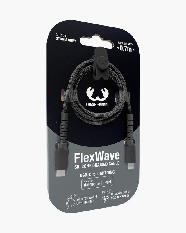 Cable Fresh N Rebel USB-C/Lightning Gris (2CLC071SG)