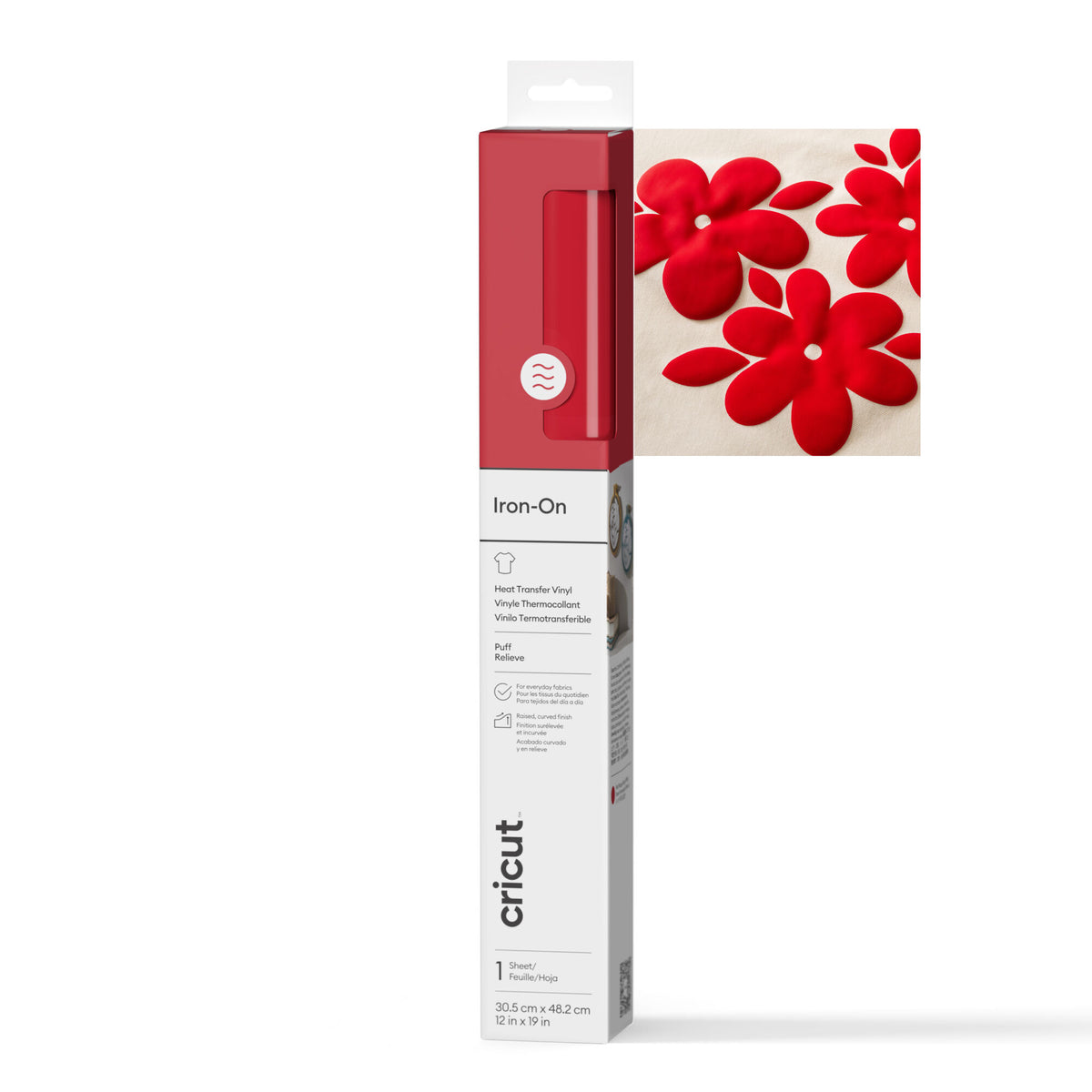 Vinilo Termoadhesivo CRICUT 30x48cm Rojo (CRC-2011773)
