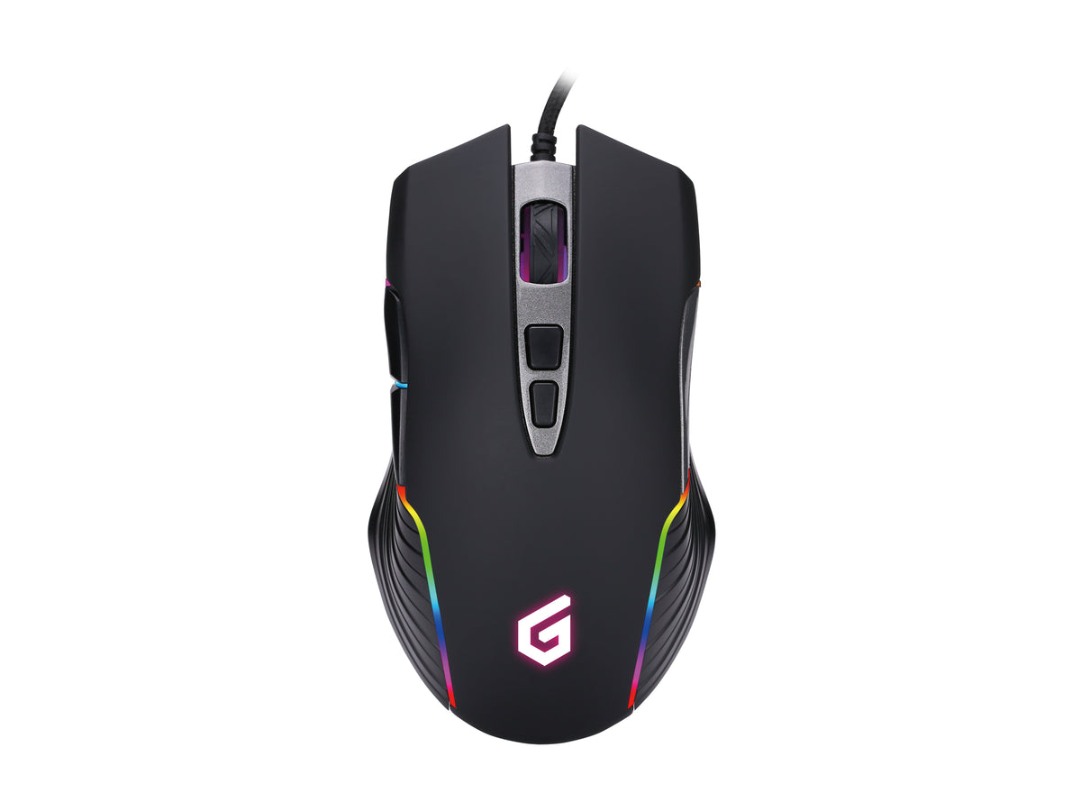 Conceptronic Raton con cable gaming optico 7200 dpi retroiluminacion LED RGB cable de 1.5m (DJEBBEL03B)