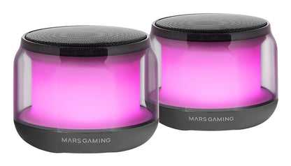 Altavoces Mars Gaming 15W RGB 3.5mm BT Negros (MSAURA)