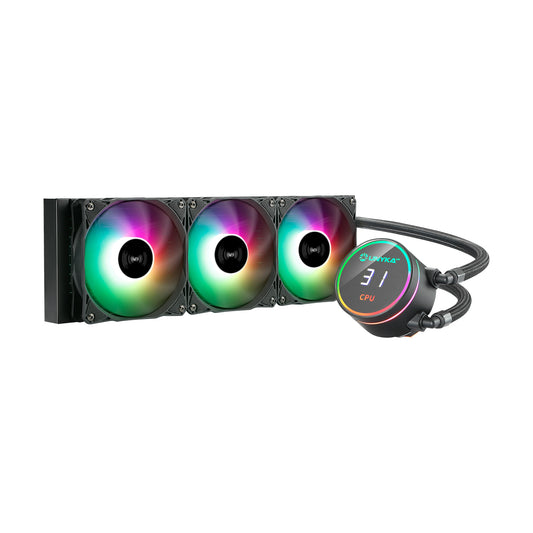 Ref. UNYKA AquaStorm 3x120mm ARGB Black Liquid Cooler (UK353101)