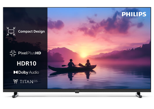 Televisor 32' HD Smart Tv Control por Voz Wifi , 3xHDMI, 2usb, Ethernet, Salida Optica Digital, Altavoces 2x6W Dolby Audio con Vocal Boost Sistema Operativo Titan Os Compatible Alexa y Google Assistant Vesa 100x100