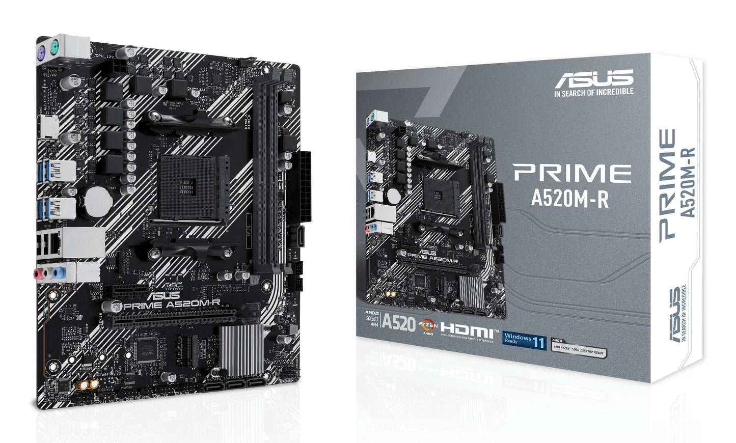 ASUS PRIME A520M-R: (AM4) 2DDR4 USB HDMI RJ45 mATX