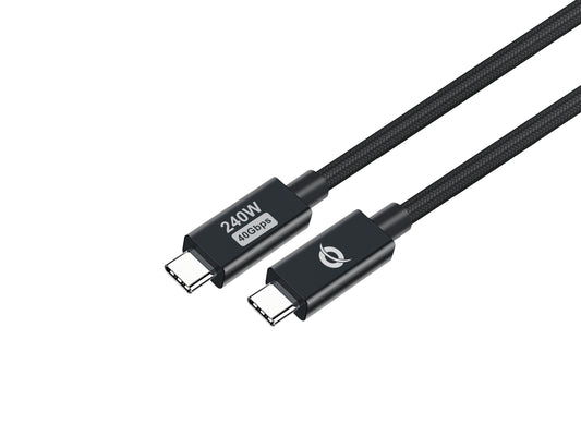 Cable CONCEPTRONIC USB-C M/M 240W 2m Black (ETTA04B20)