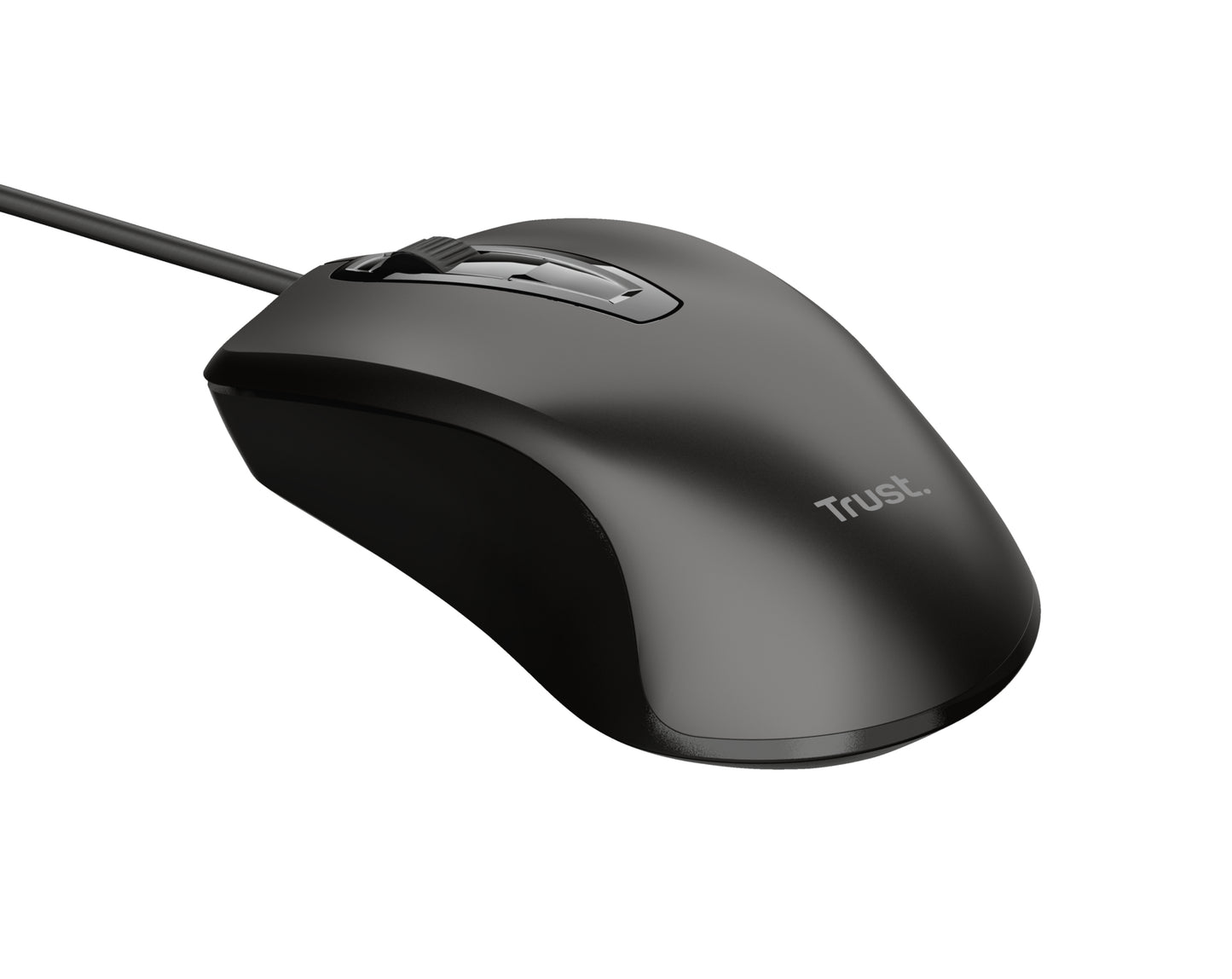 Raton basic 3 botones y rueda de desplazamiento 1200dpi conexion cable USB longitud170cm ambidiestrocolor negro
