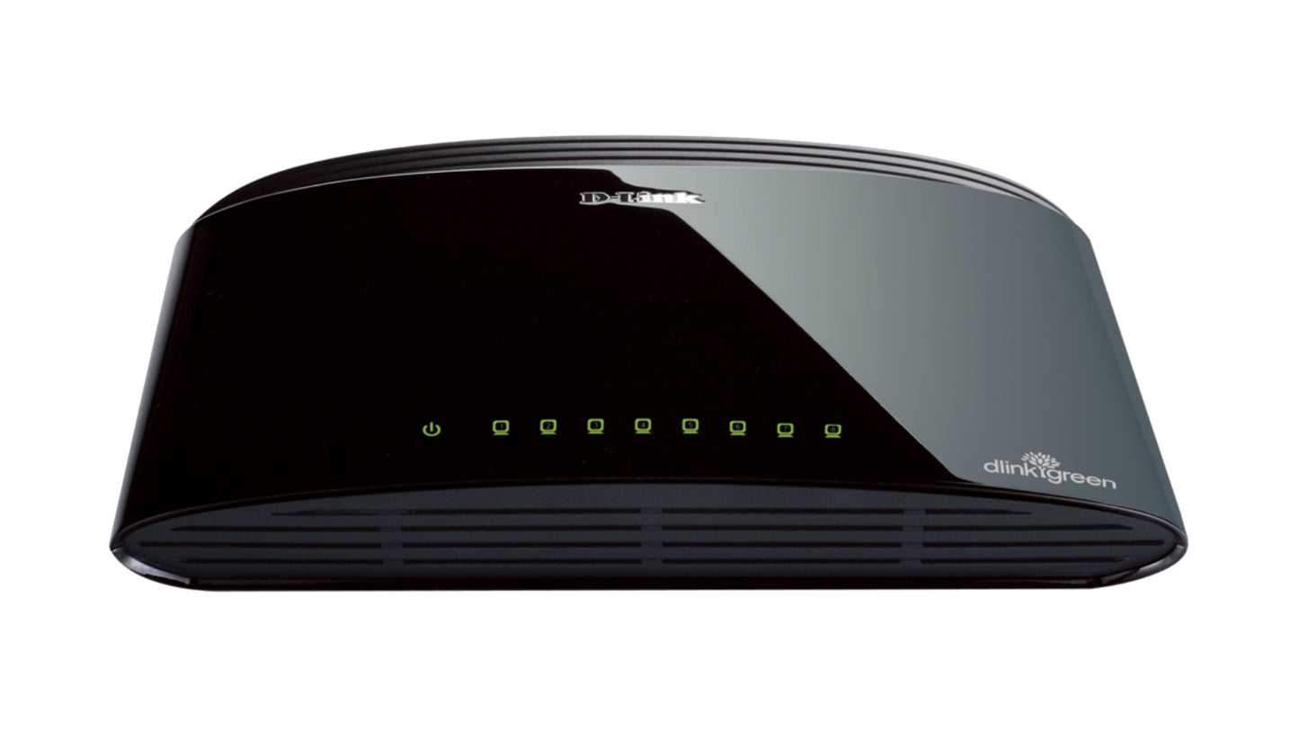 D-Link 8xRJ45 10/100 Black Switch (DES-1008D)
