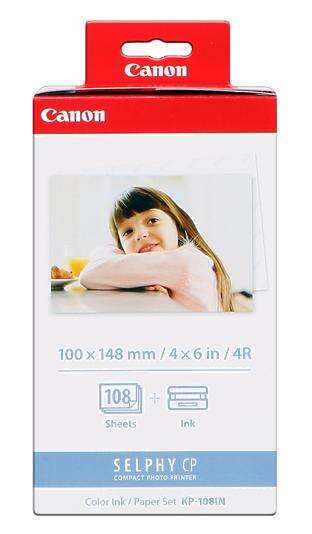 Canon KP-108IN Pack de Tinta Original y 108 Hojas Papel Fotografico, 100x148 mm - 3115B001
