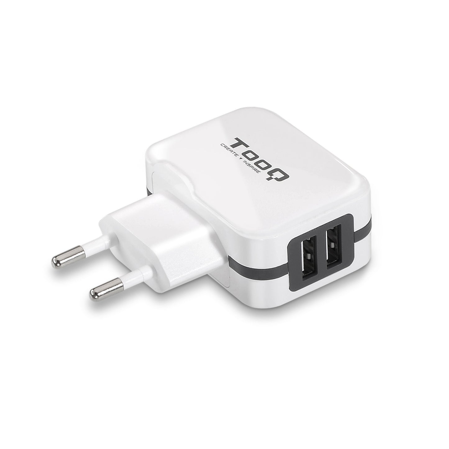 Cargador de Pared TooQ 17W 2xUSB-A Blanco (TQWC-1S02WT)