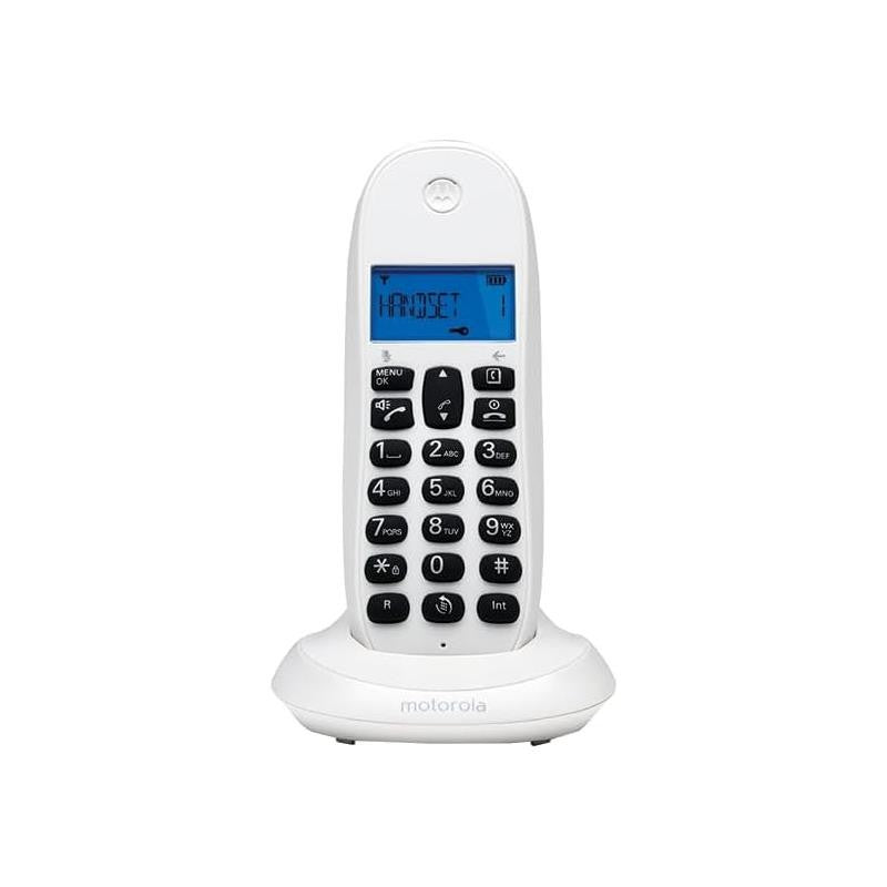 TELEFONO MOTOROLA C1001 CALL BLOCKING DECT WIRELESS WHITE
