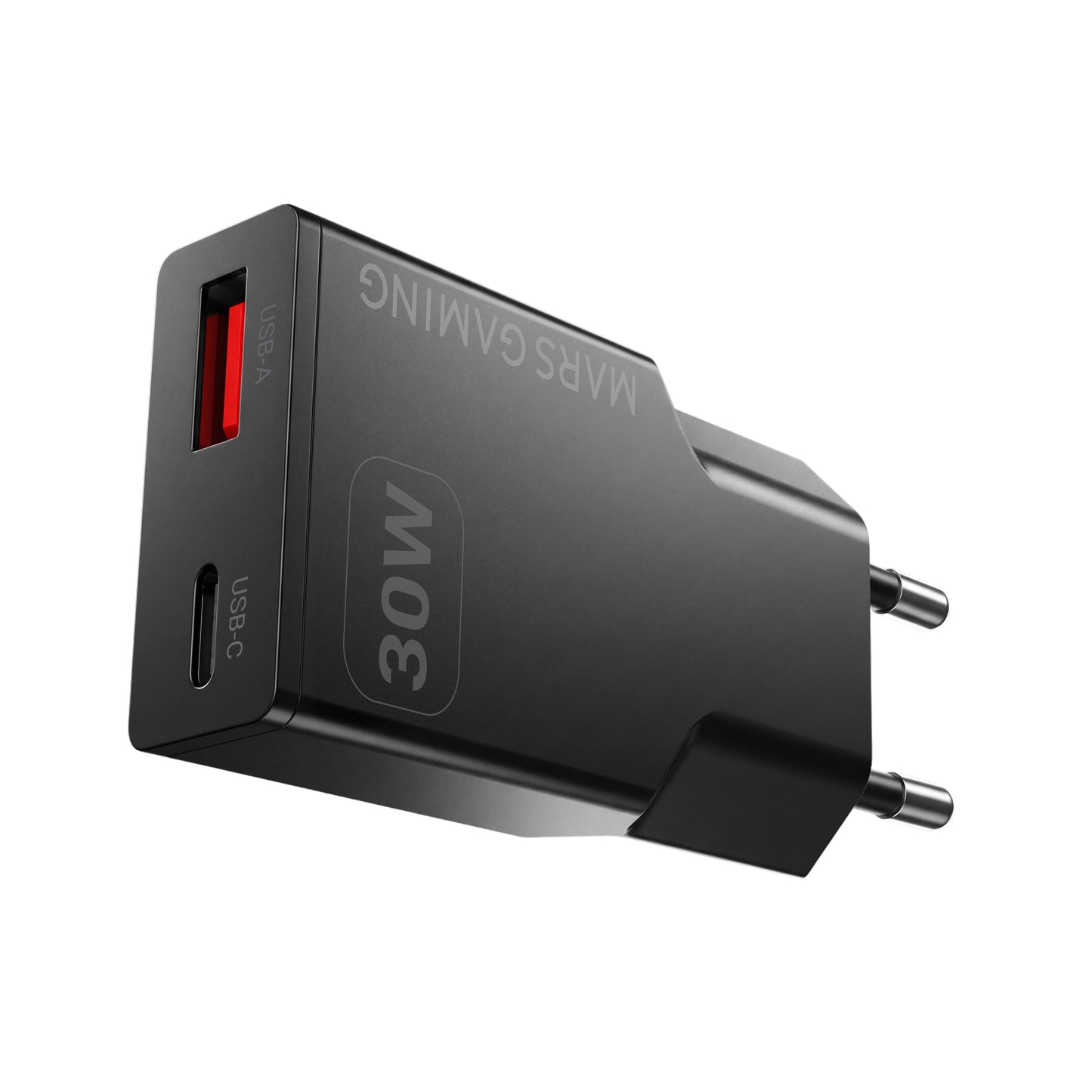Mars Gaming 30W USB-A/C Black Wall Charger (MDGAN30)