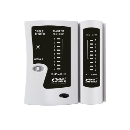 COMPROBADOR CABLES NANOCABLE MULTI RJ11/RJ12/RJ45 (10.31.0301)