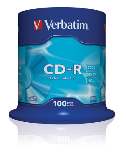 Verbatim Cd - r 700 mb 80 min 52x tarrina 100 uds (43411)