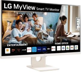 Monitor 31.5' con smart tv myview 32sr50f-w 1920x1080 a 60hz full HD 5ms 250cd/m2 3000:1 16:9 2xHDMI 2xUSB WIFI integrado bluetooth altavoces inclinacion +22/-2 soporte VESA 100x100mm dimensiones 731.8x209.9x521.2mm 6.6kg blanco