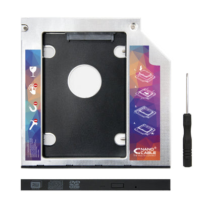 ADAPTADOR NANOCABLE DISCO DURO 7.0MM PARA UNIDAD OPTICA PORTATIL 9.5MM (10.99.0101)