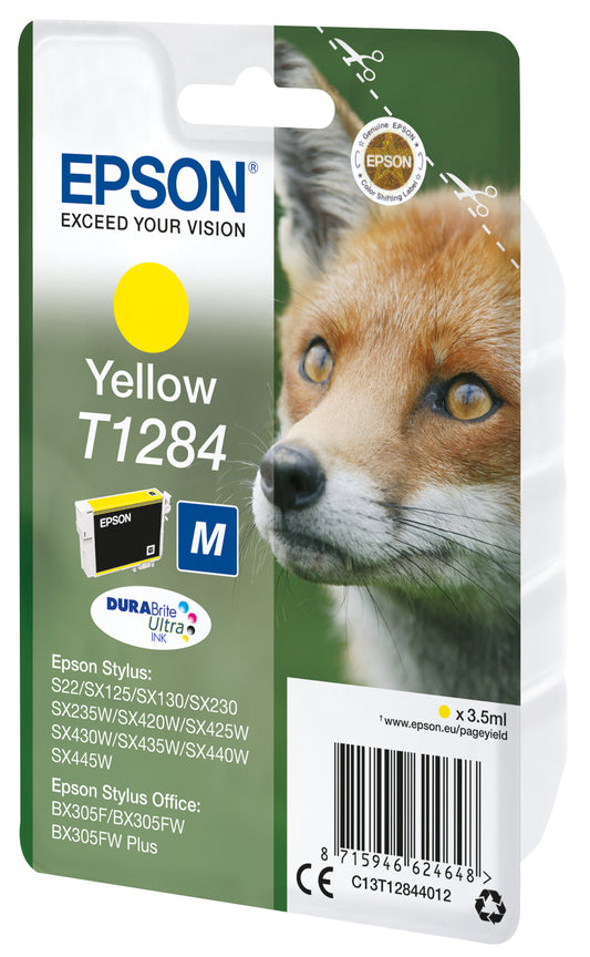 Epson T1284 Yellow Original Ink Cartridge - C13T12844012. 3.5 ml