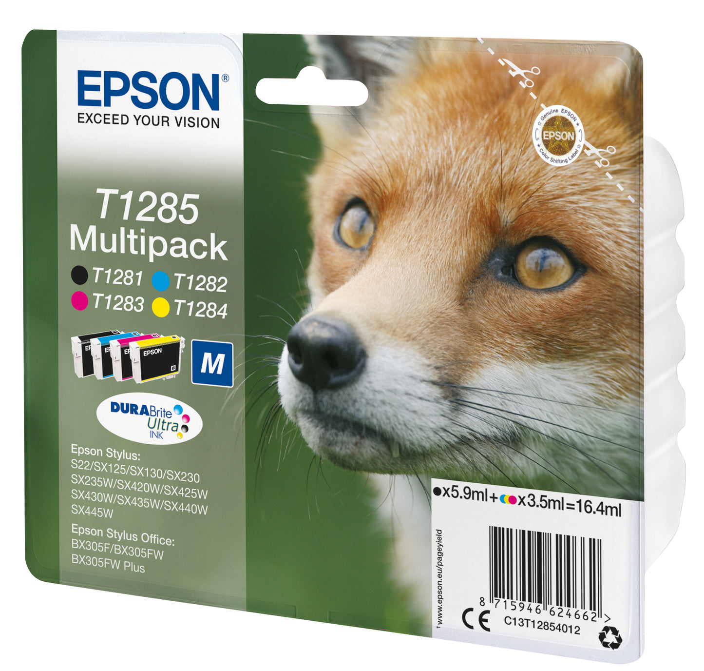 Epson T1285 Black/Color Multipack Ink (C13T12854012)
