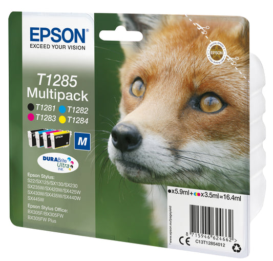 Epson T1285 Black/Color Multipack Ink (C13T12854012)