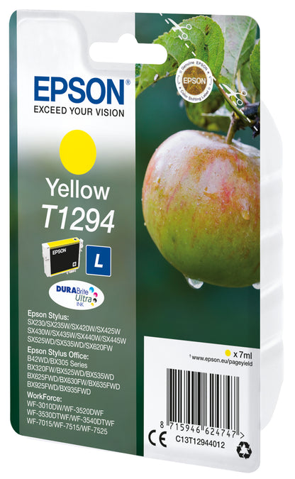 Epson T1294 Amarillo Cartucho de Tinta Original - C13T12944012. 470 Paginas