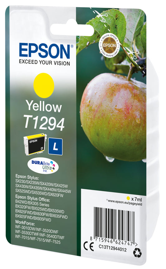 Epson T1294 Yellow Original Ink Cartridge - C13T12944012. 470 Pages