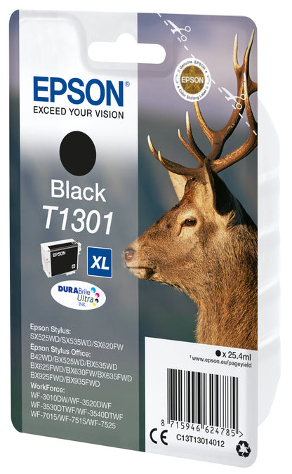 Epson T1301 Black Original Ink Cartridge - C13T13014012. 945 Pages