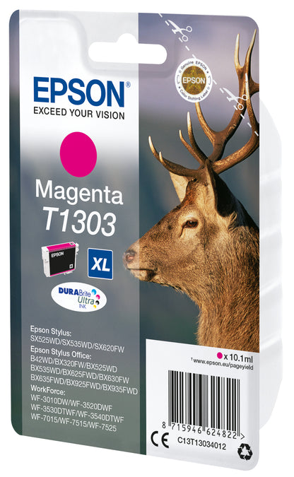 Epson T1303 Magenta Cartucho de Tinta Original - C13T13034012. 755 Paginas