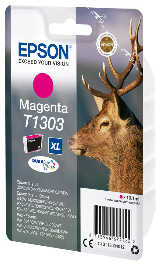 Epson T1303 Magenta Cartucho de Tinta Original - C13T13034012. 755 Paginas