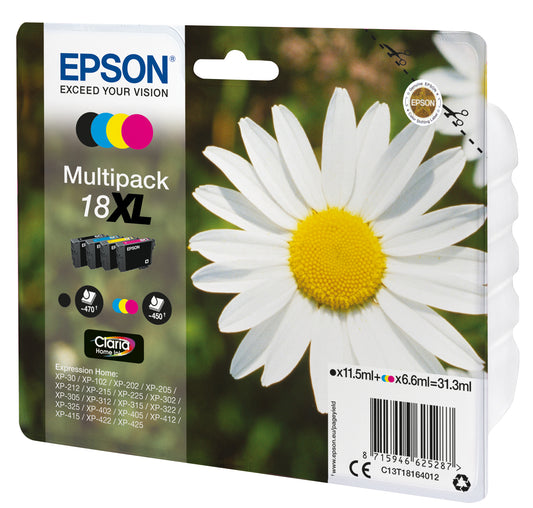 Epson 18XL T1816 Black/Colour Ink Pack (C13T18164012)