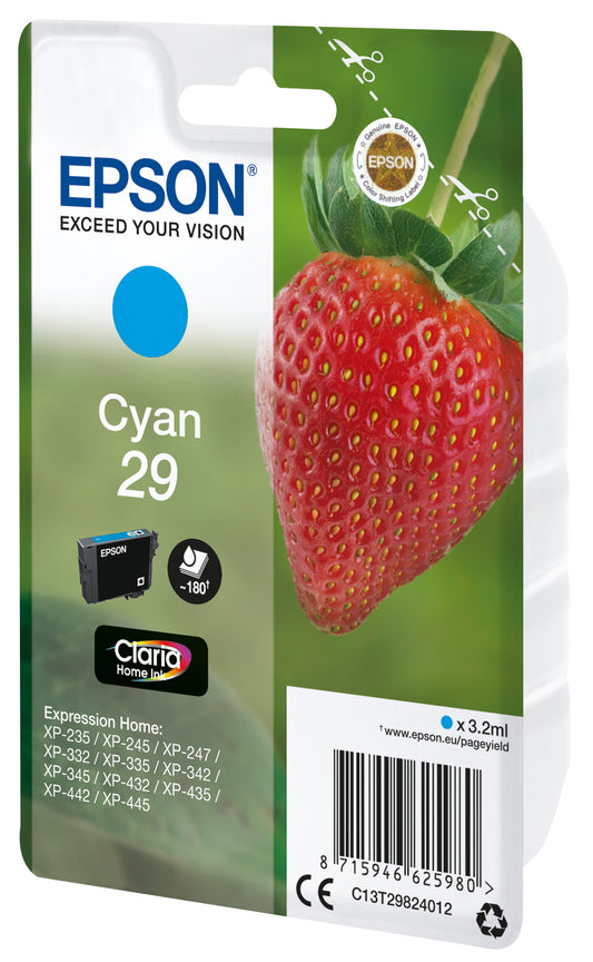 Epson 29 T2982 Cyan Ink 3.2ml (C13T29824012)