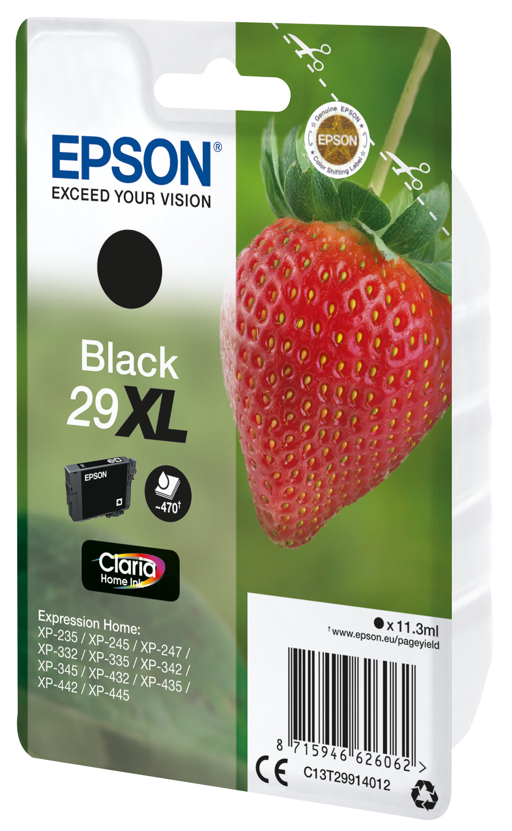 Epson T2991 (29XL) Negro Cartucho de Tinta Original - C13T29914012. 11.3 ml