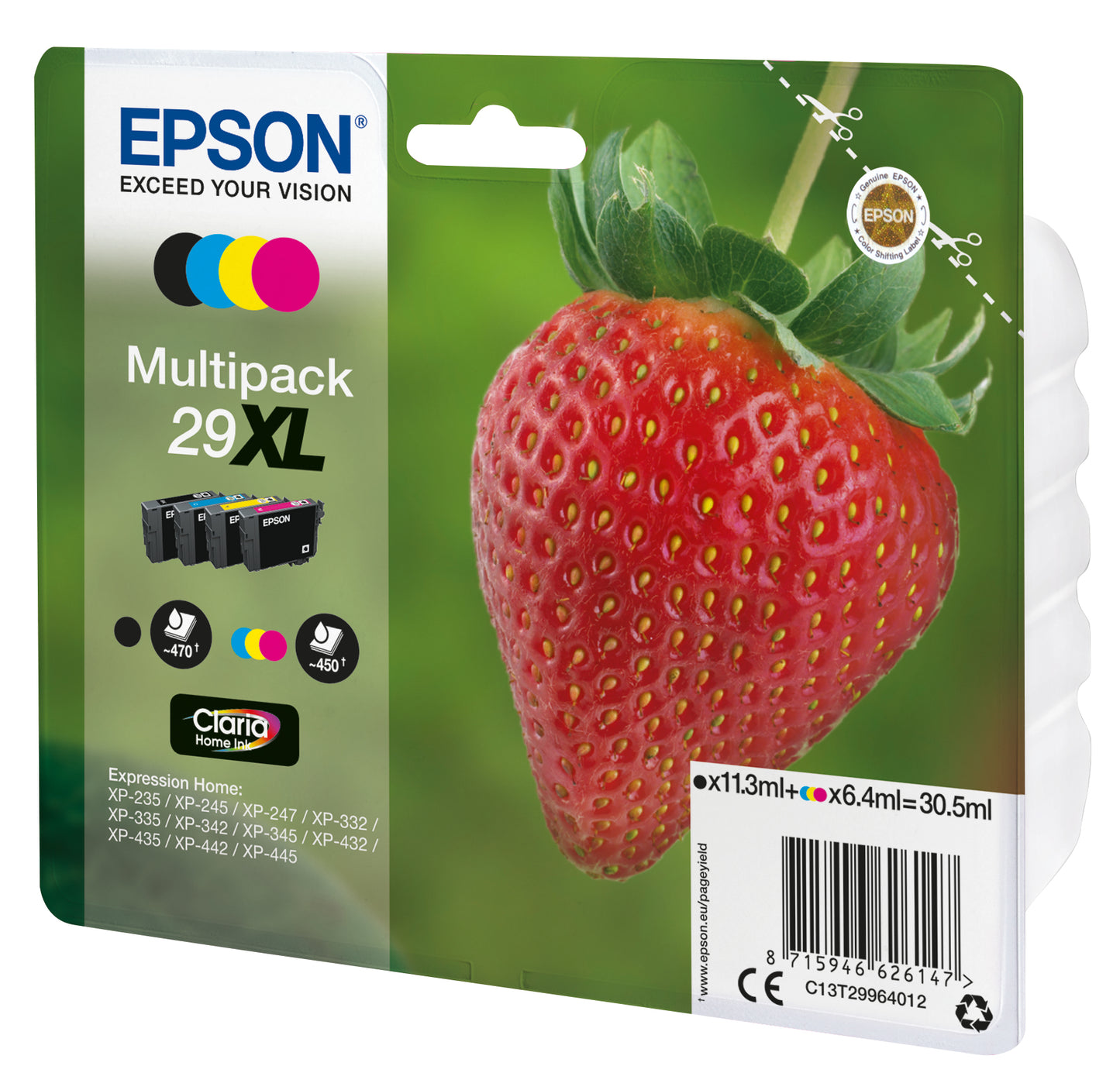 Epson T2996 (29XL) 4-Pack Original Ink Cartridges - C13T29964012