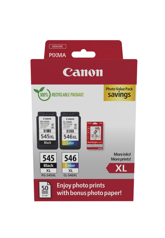 Canon PG-545XL/CL-546XL Ink + Photo Paper (8286B011)