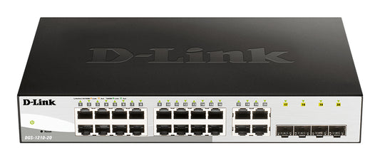 D-Link 16-Port Gigabit Ethernet Switch with 4 SFP Ports, Rackmount, 1U
